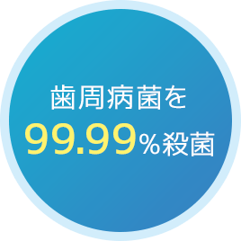 歯周病菌を99.99%殺菌